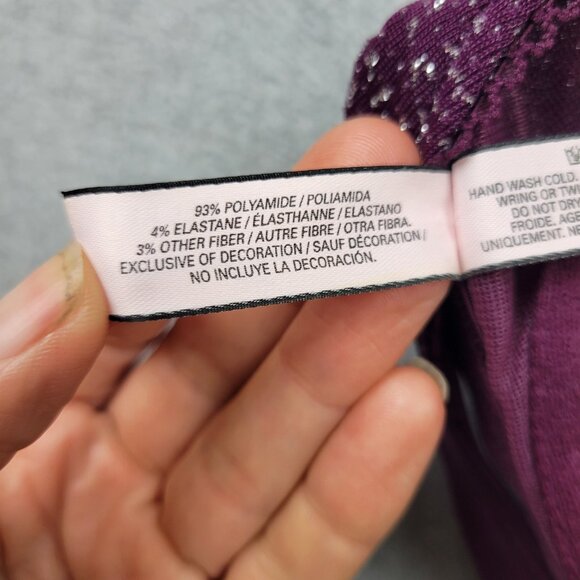 Victoria's Secret Size Small‎ High Neck Lace Bralette Burgundy Red Lace Shimmer - Picture 13 of 16